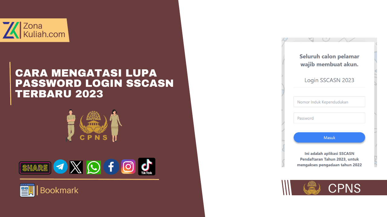 Cara Mengatasi Lupa Password Login SSCASN Terbaru 2023