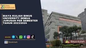 Biaya Kuliah Binus University Semua Jurusan Per Semester Tahun 2023/2024