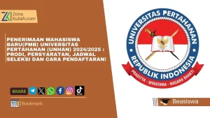 Penerimaan Mahasiswa Baru(PMB) Universitas Pertahanan (Unhan) 20242025 Prodi, Persyaratan, Jadwal Seleksi dan Cara Pendaftaran!